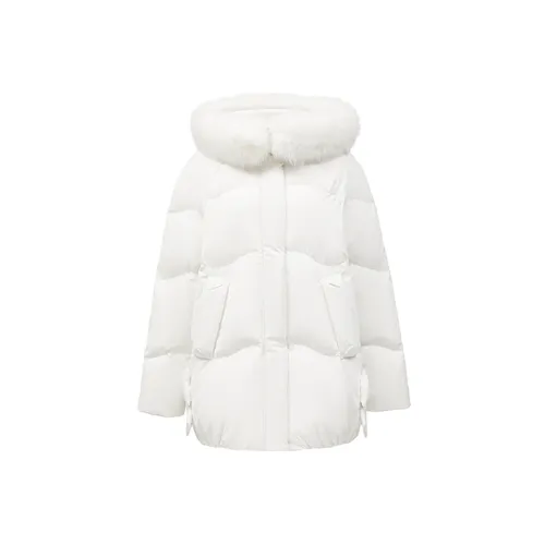 ONLY Down Jackets Women's Cream White Color - A43