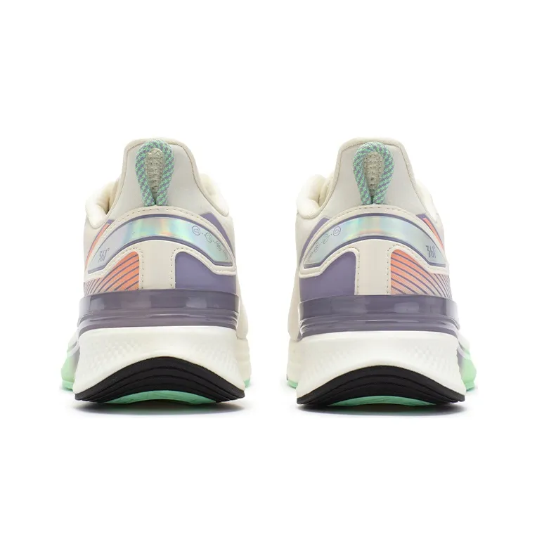 361° Rain Screen 5.0 Anti Slip Wear Resistant Low Top Running Shoes Women's Beige Purple-3