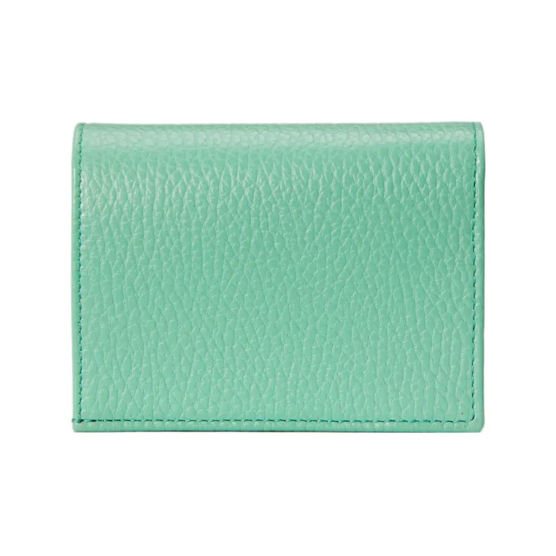 GUCCI GG Marmont Leather Wallets Card Holders Women's Mint Green-1