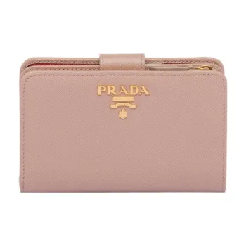 PRADA Leather Wallet Small Size Women's Pink