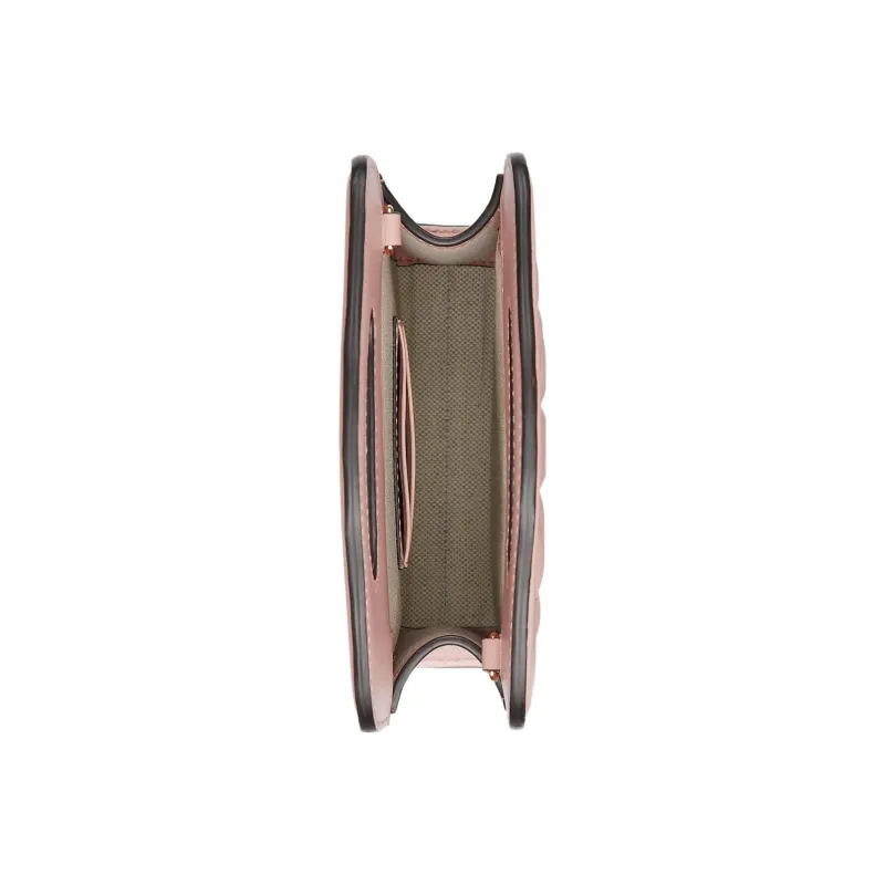 GUCCI GG Matelassé Leather Tote Cell Phone Pouch Crossbody Bag, Handbag Mini Women's Pink-5