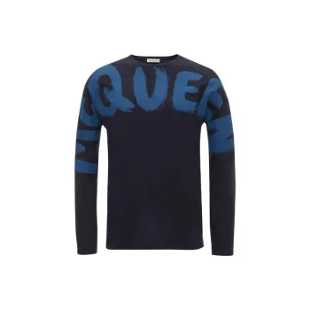 Alexander McQueen SS23 T Shirt Men's Navy Blue