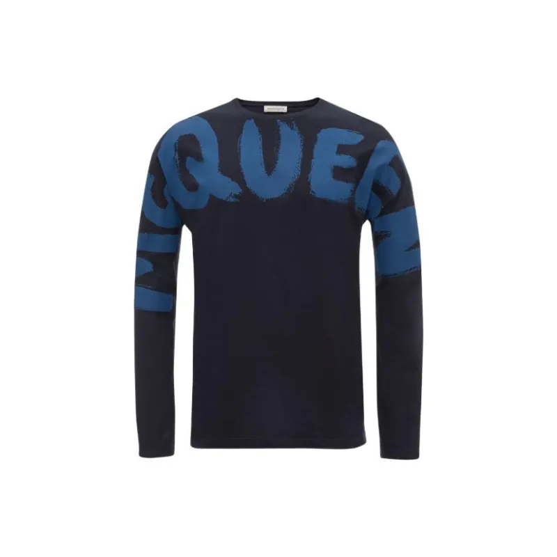 Alexander McQueen SS23 T Shirt Men's Navy Blue-0