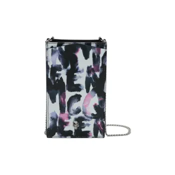 Alexander McQueen Printed Cow Leather One Shoulder Crossbody Cell Phone Pouch Women's Multicolor