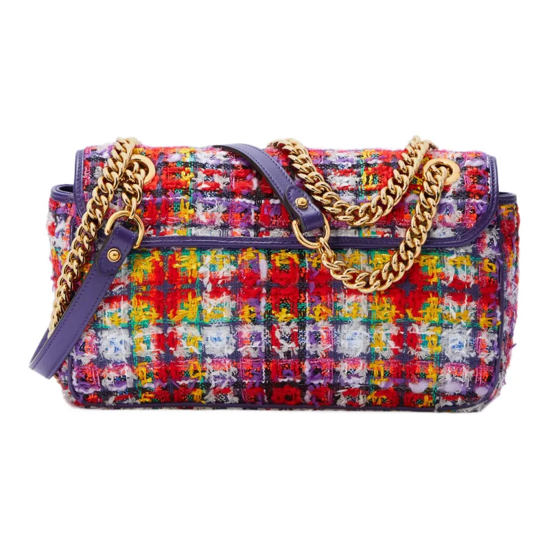 GUCCI Marmont Tweed Crossbody Bag Shoulder Bag Women's Multicolor-2