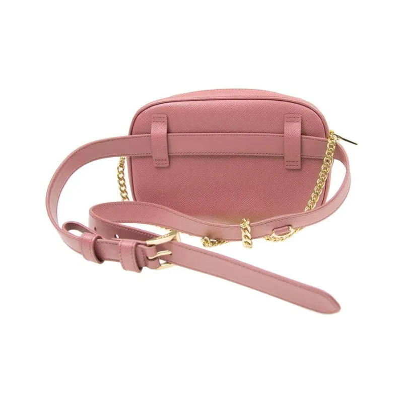 PRADA Saffiano Calfskin Belt Fanny Pack Women's Pink-2