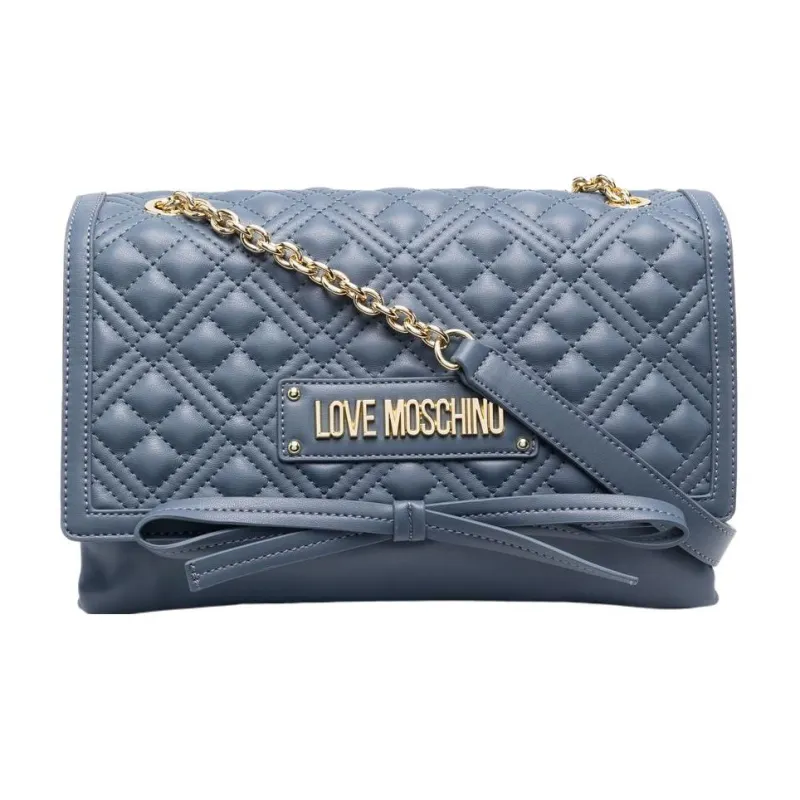 LOVE MOSCHINO Polyurethane Shoulder Bag Crossbody Bag Women's Blue-0