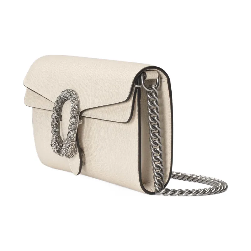 GUCCI Dionysus Leather Crossbody Bag Shoulder Bag Women's White-3