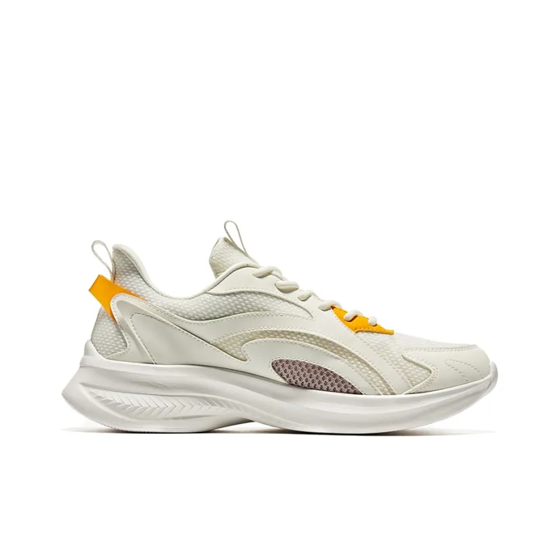 Erke Low Top Running Shoes Men's White Orange Yellow-1