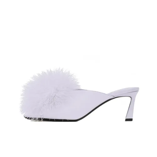 SAINT LAURENT Faux-fur Detail 60mm Sandals