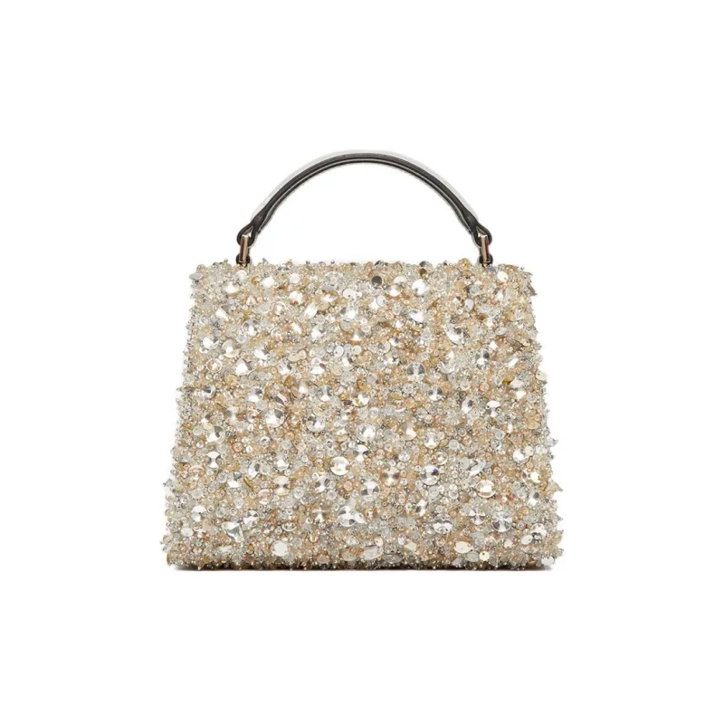 Valentino VSLING 3D Embroidery Shoulder Bag Crossbody Bag Handbag Mini Women's White-4