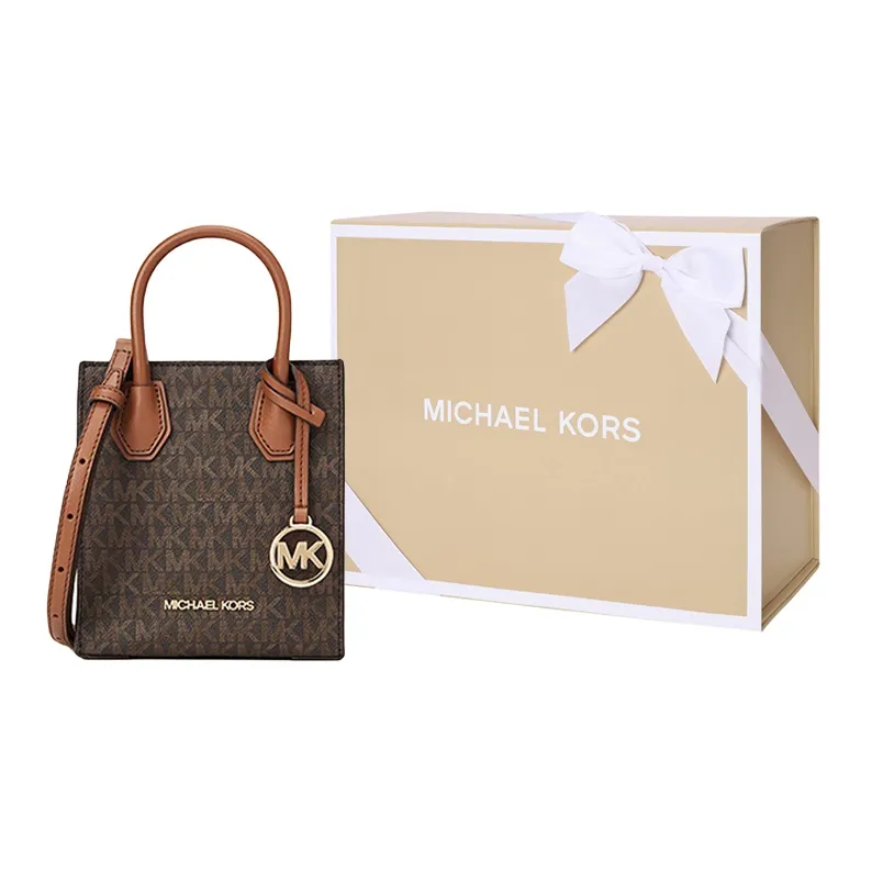 MICHAEL KORS Mercer Extra Small Logo And Leather Crossbody Bag-0