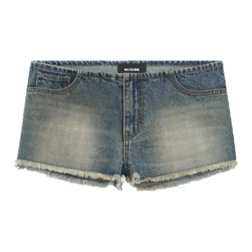 WE11DONE SS23 Denim Shorts Women's Blue