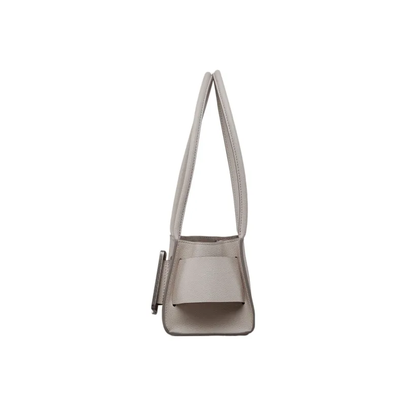 BOYY Natural Grain Calfskin Handbag, Shoulder Bag Women's Gray White-3