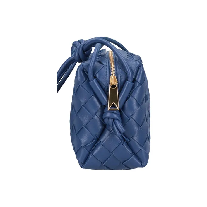 Bottega Veneta LOOP Lambskin Camera Bags Shoulder Bag Crossbody Bag Mini Women's Blue-3