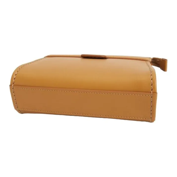 Chloe Calfskin Shoulder Bag, Crossbody Bag Regular Women's Brown-4
