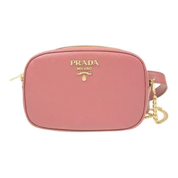 PRADA Saffiano Calfskin Belt Fanny Pack Women's Pink