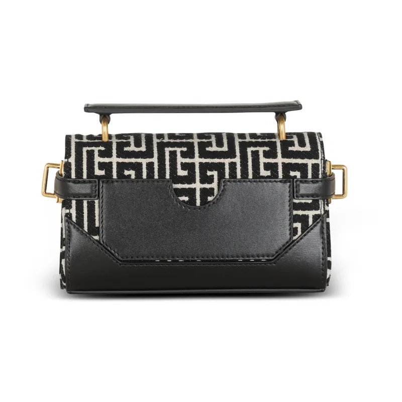 BALMAIN B BUZZ Cow Leather Handbag, Shoulder Bag, Crossbody Bag Women's Black-1