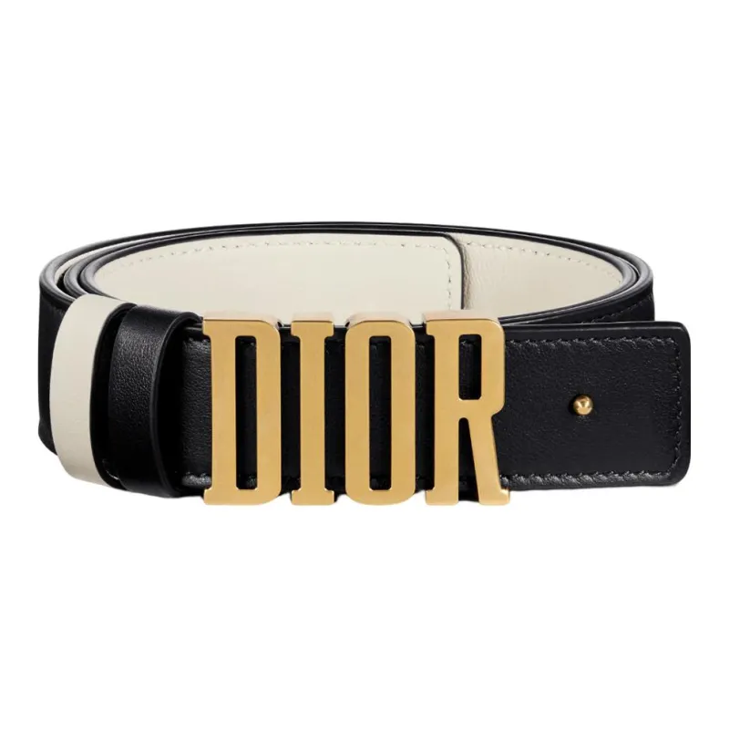 DIOR Logo Emblem Minimalist Style Versatile Smooth Buckle Women's Width 3cm-1