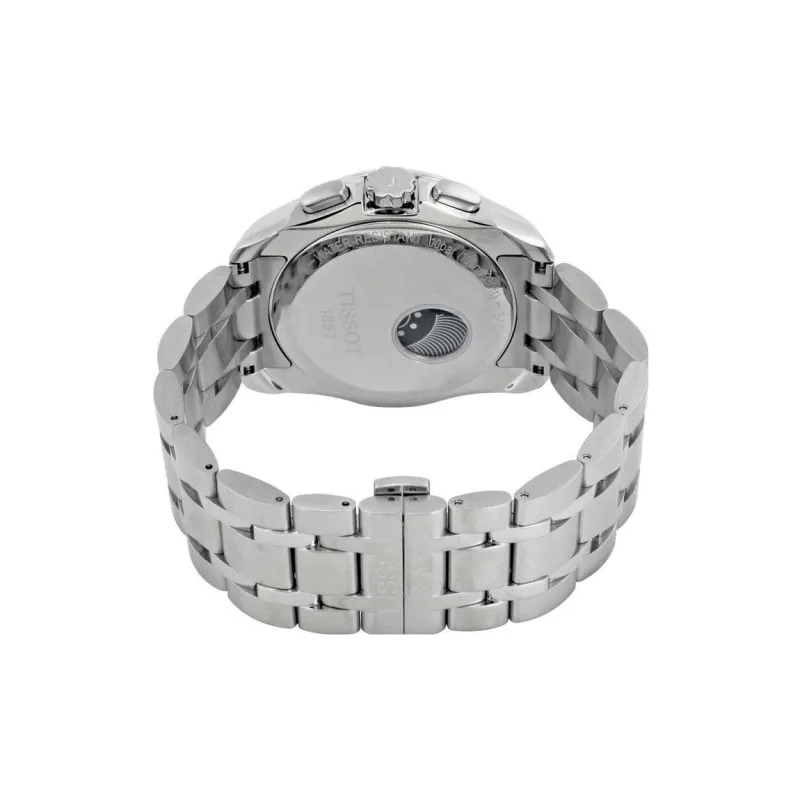 TISSOT Kutu Collection Mechanical Movement Men's Watch 43mm Black Dial Stainless Steel Watch Case Steel Strap-2