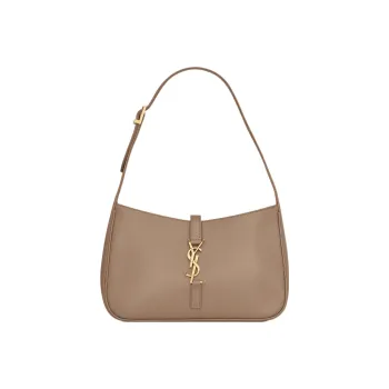 SAINT LAURENT YSL LE5A7 Cow Leather Shoulder Bag, Handbag, Shoulder Bag Women's Taupe