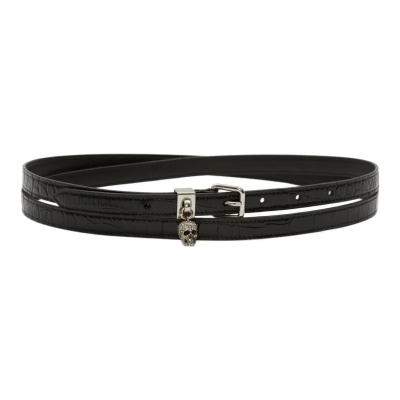 Alexander McQueen Trendy Classic Elegance Pin Buckle Women's Width 1.3cm-0