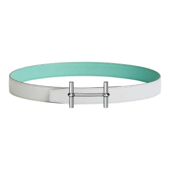 HERMES Leather Belts Women's White/Light Green