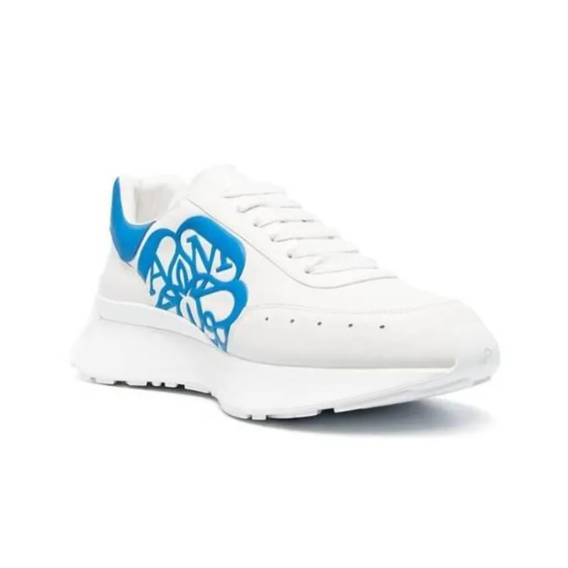 Alexander McQueen Sprint Runner White Cerulean Blue-2
