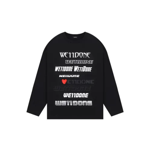 WE11DONE Logo-print Cotton Sweatshirt