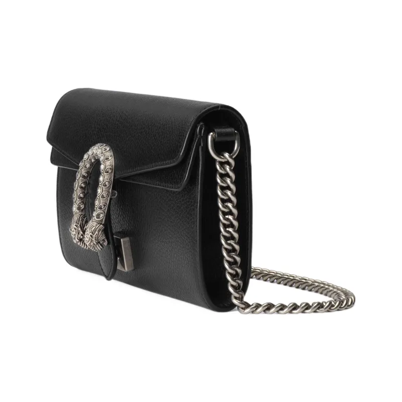 GUCCI Dionysus Leather Crossbody Bag Shoulder Bag Women's Black-1