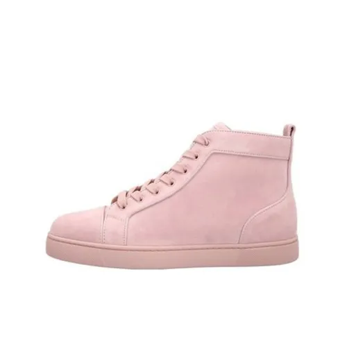 Christian Louboutin Skateboard Shoes Men High-Top Pink