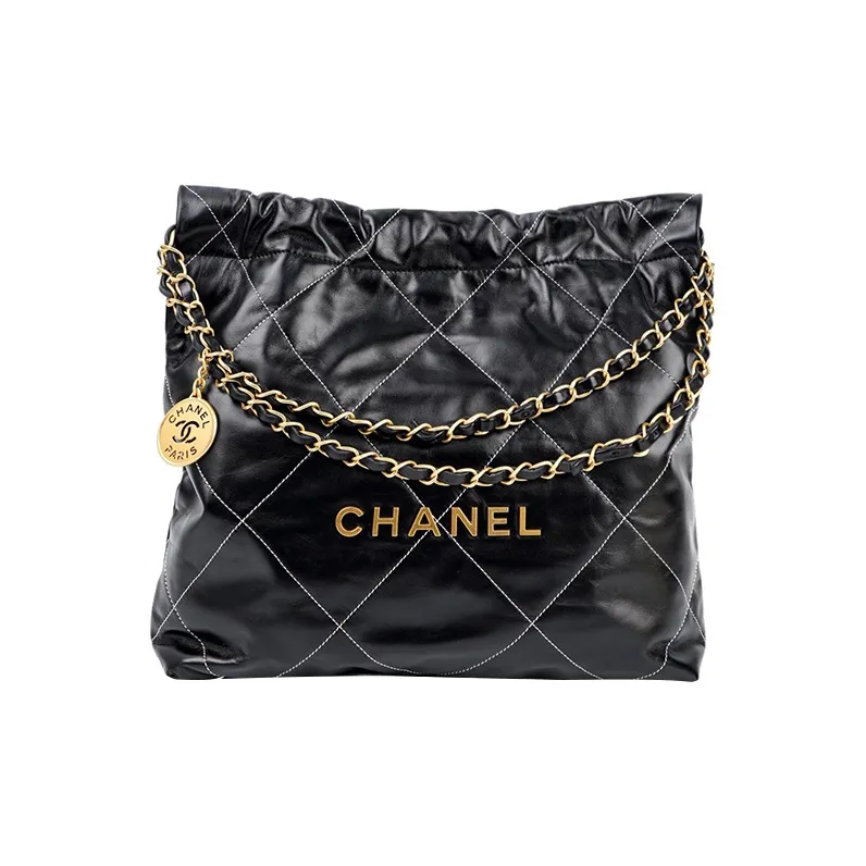 CHANEL 22Bag Leather Tote Bag, Shopping Bag, Shoulder Bag Trumpets Women's Black-0
