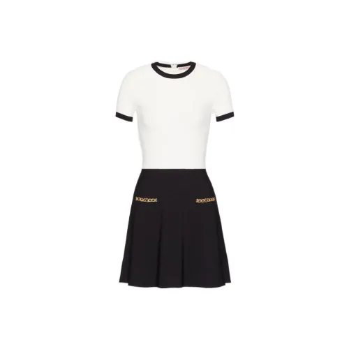 Valentino Short-Sleeved Dresses Women's Black/White