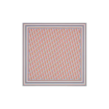 DIOR Silk Scarves Men Orange/Gray