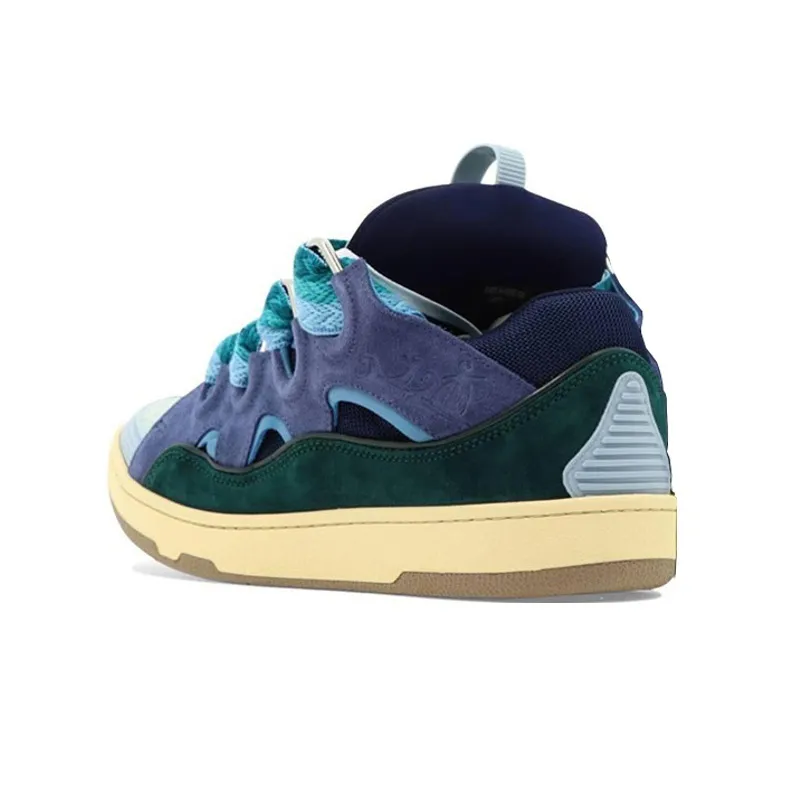 Lanvin Curb Low Top Stylish Skateboarding Shoes Men's Blue Purple-2