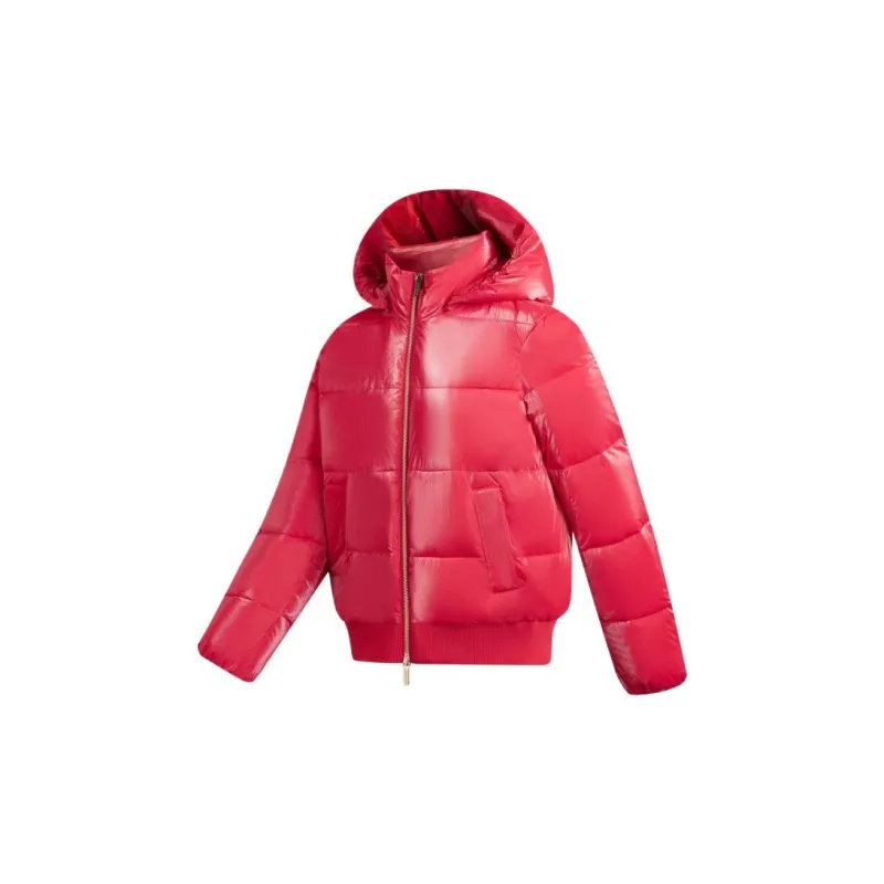 ARMANI EXCHANGE Year Of The Rabbit Puffer Jackets Women's Red-2