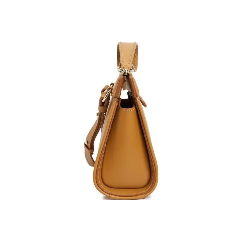 Chloe Calfskin Shoulder Bag, Crossbody Bag Regular Women's Brown-3