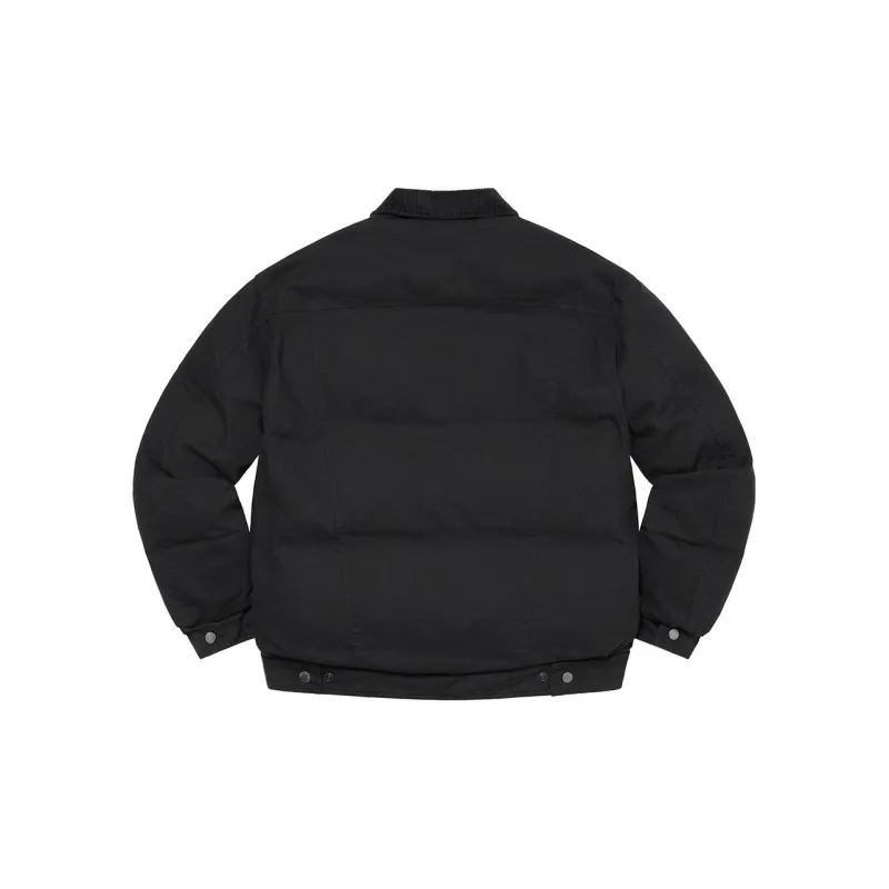 Supreme Schott Canvas Down Trucker Jacket-5