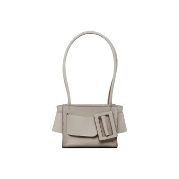 BOYY Natural Grain Calfskin Handbag, Shoulder Bag Women's Gray White