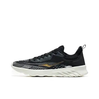 Erke High Speed Low Top Running Shoes Men's Black Fresh Orange
