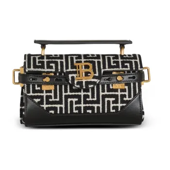 BALMAIN B BUZZ Cow Leather Handbag, Shoulder Bag, Crossbody Bag Women's Black