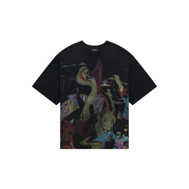 WE11DONE Logo print Cotton T shirt-0