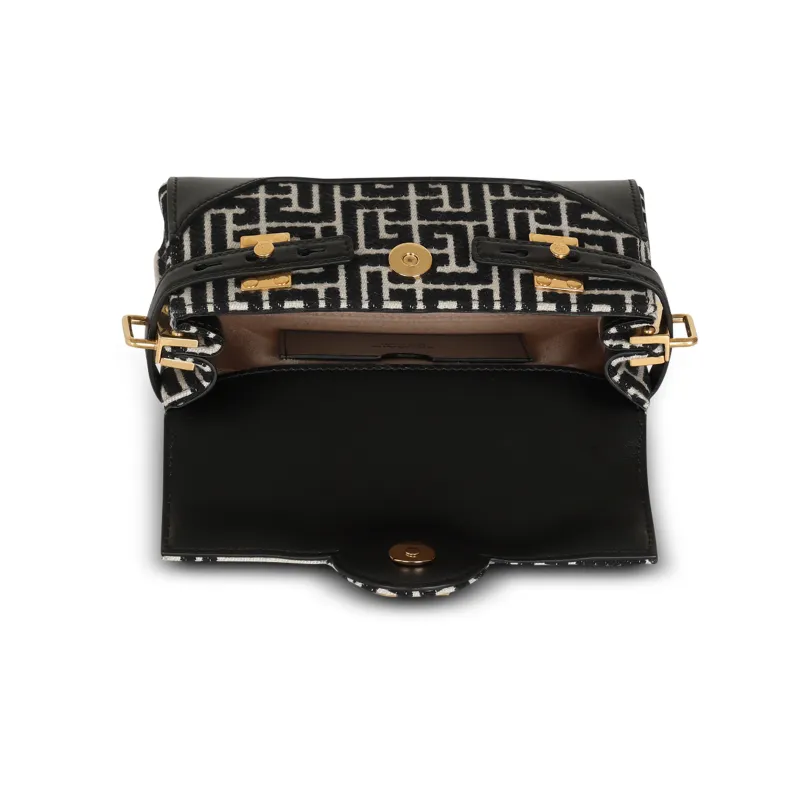 BALMAIN B BUZZ Cow Leather Handbag, Shoulder Bag, Crossbody Bag Women's Black-2