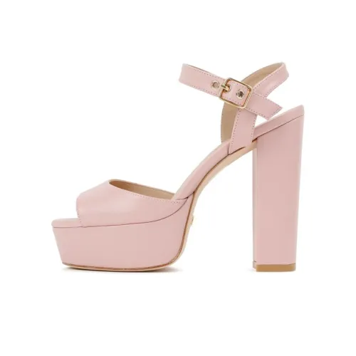 stuart weitzman 135mm Platform Leather Sandals