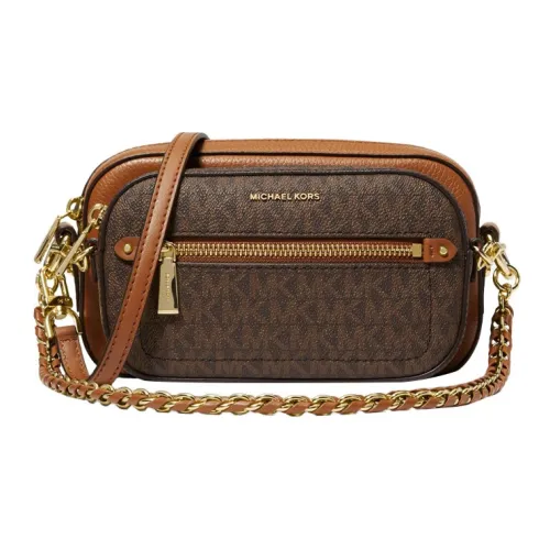 MICHAEL KORS Jet Set Canvas With Leather Handbag Shoulder Bag Crossbody Bag Women's Brown