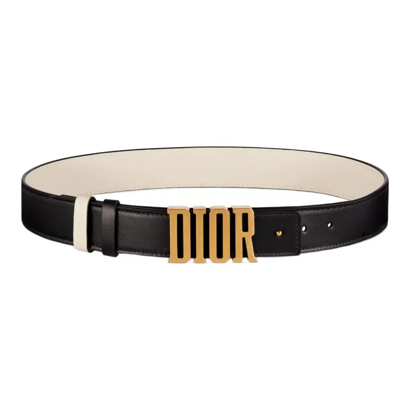DIOR Logo Emblem Minimalist Style Versatile Smooth Buckle Women's Width 3cm-0
