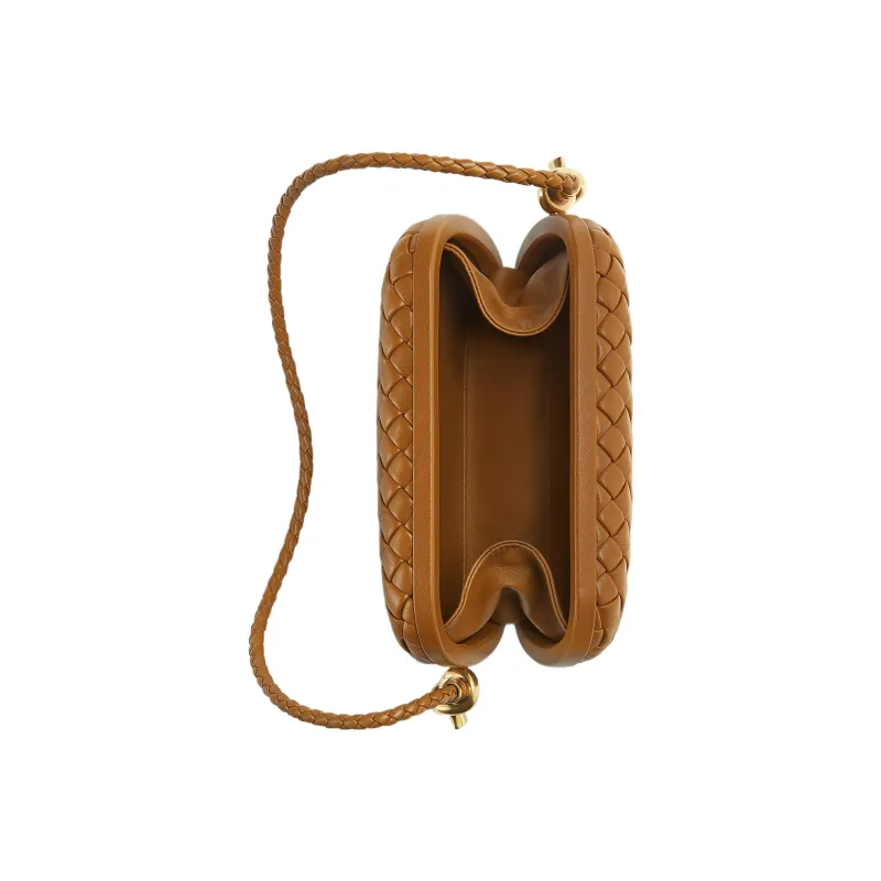 Bottega Veneta KNOT Lamb Leather Evening Party Bag Handbag Shoulder Bag Women's Camel-3