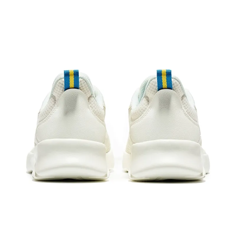 Erke High Speed Low Top Running Shoes Men's White Yellow-3