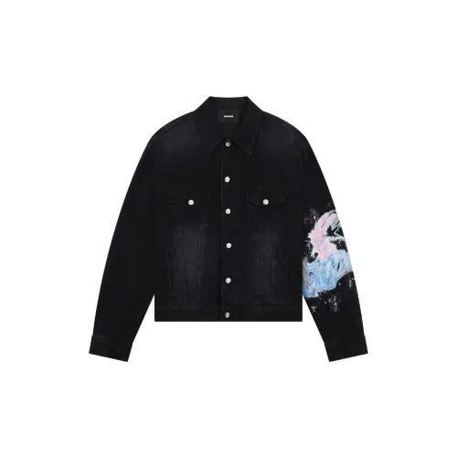 WE11DONE SS23 Denim Jackets Unisex Black