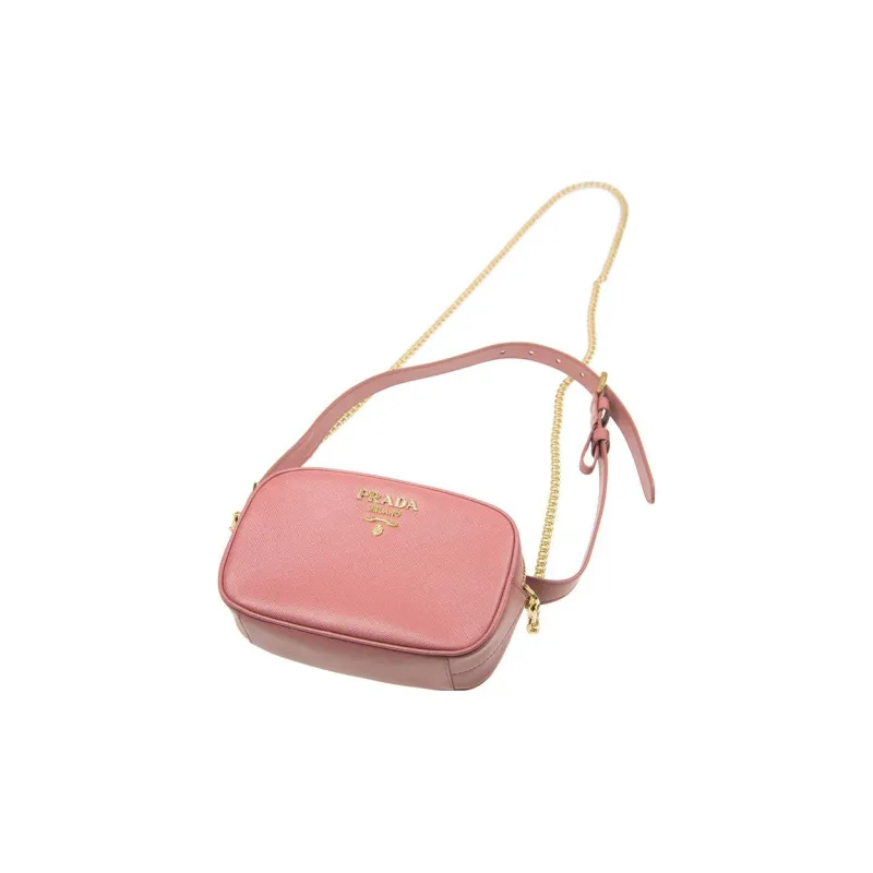 PRADA Saffiano Calfskin Belt Fanny Pack Women's Pink-3